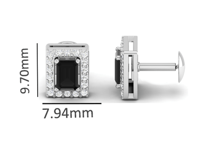 Pure Sterling Silver (92.5% purity)Precious, Beautiful and Designer Stud Earrings with cubic zirconia (AD) stones for Girls and Women