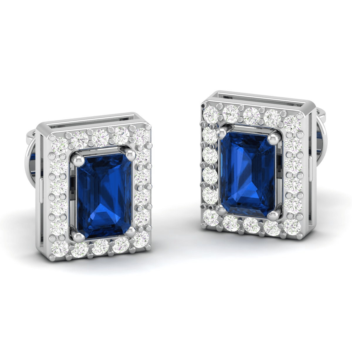 Pure Sterling Silver (92.5% purity)Precious, Beautiful and Designer Stud Earrings with cubic zirconia (AD) stones for Girls and Women