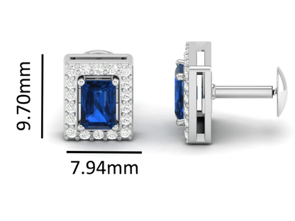 Pure Sterling Silver (92.5% purity)Precious, Beautiful and Designer Stud Earrings with cubic zirconia (AD) stones for Girls and Women