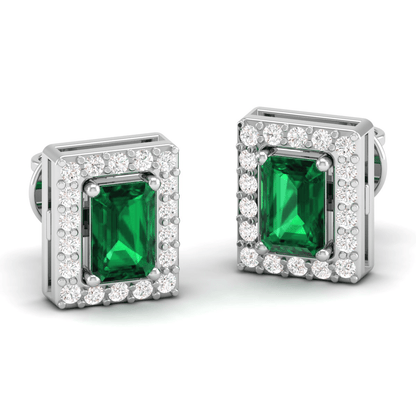 Pure Sterling Silver (92.5% purity)Precious, Beautiful and Designer Stud Earrings with cubic zirconia (AD) stones for Girls and Women
