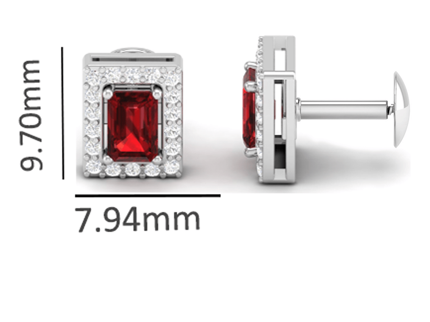 Pure Sterling Silver (92.5% purity)Precious, Beautiful and Designer Stud Earrings with cubic zirconia (AD) stones for Girls and Women