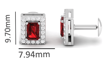 Pure Sterling Silver (92.5% purity)Precious, Beautiful and Designer Stud Earrings with cubic zirconia (AD) stones for Girls and Women