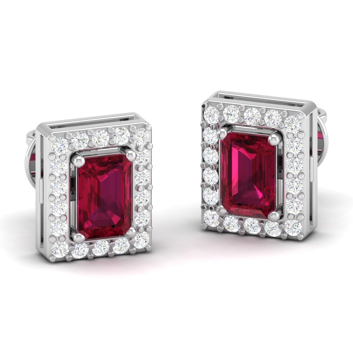 Pure Sterling Silver (92.5% purity)Precious, Beautiful and Designer Stud Earrings with cubic zirconia (AD) stones for Girls and Women