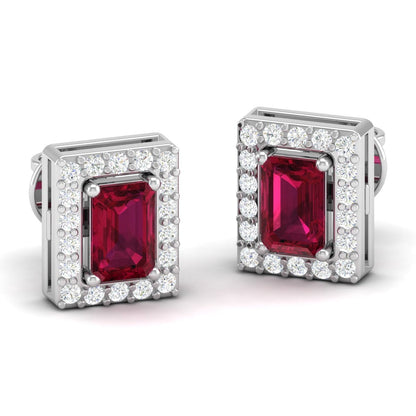 Pure Sterling Silver (92.5% purity)Precious, Beautiful and Designer Stud Earrings with cubic zirconia (AD) stones for Girls and Women