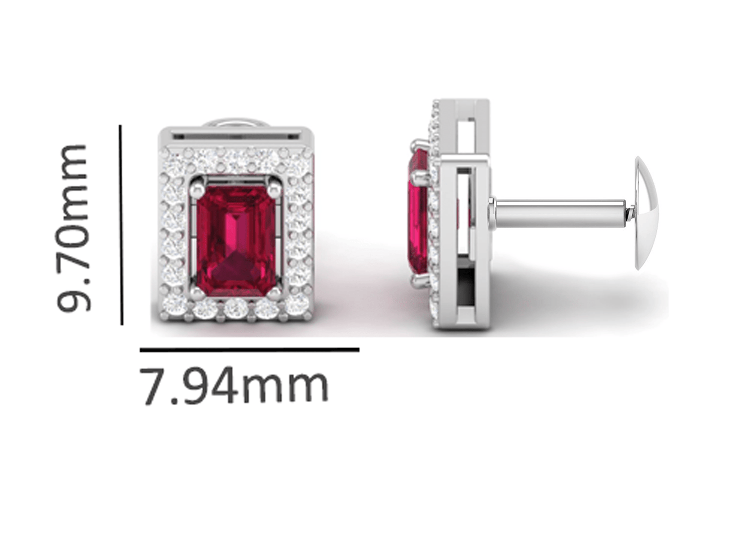 Pure Sterling Silver (92.5% purity)Precious, Beautiful and Designer Stud Earrings with cubic zirconia (AD) stones for Girls and Women