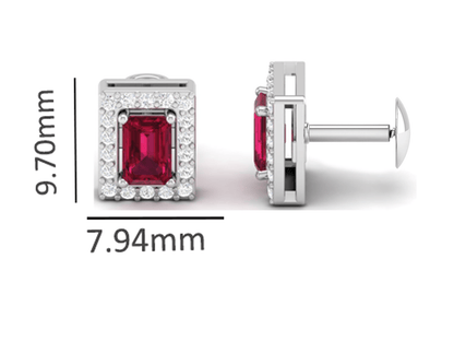 Pure Sterling Silver (92.5% purity)Precious, Beautiful and Designer Stud Earrings with cubic zirconia (AD) stones for Girls and Women