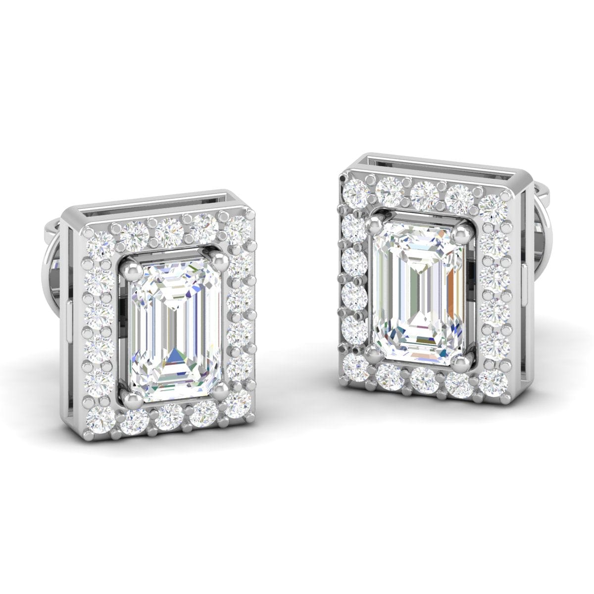 Pure Sterling Silver (92.5% purity)Precious, Beautiful and Designer Stud Earrings with cubic zirconia (AD) stones for Girls and Women