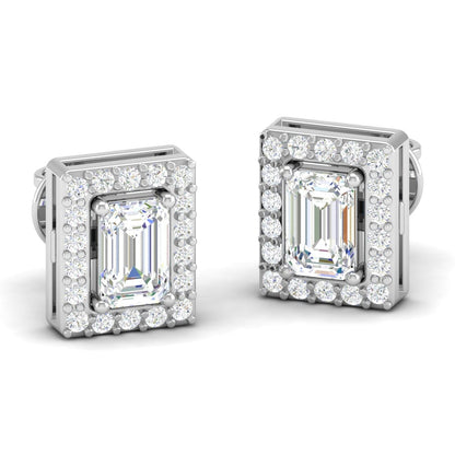 Pure Sterling Silver (92.5% purity)Precious, Beautiful and Designer Stud Earrings with cubic zirconia (AD) stones for Girls and Women