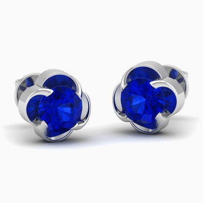 Pure Sterling Silver (92.5% purity)Precious, Beautiful and Designer Stud Earrings with cubic zirconia (AD) stones for Girls and Women