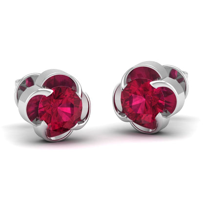 Pure Sterling Silver (92.5% purity)Precious, Beautiful and Designer Stud Earrings with cubic zirconia (AD) stones for Girls and Women