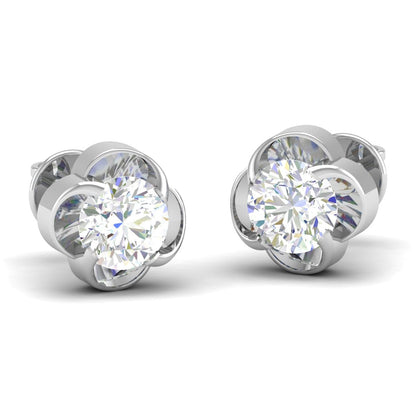 Pure Sterling Silver (92.5% purity)Precious, Beautiful and Designer Stud Earrings with cubic zirconia (AD) stones for Girls and Women
