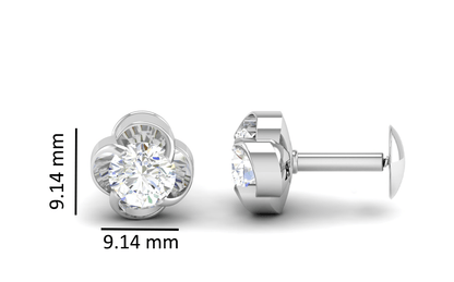 Pure Sterling Silver (92.5% purity)Precious, Beautiful and Designer Stud Earrings with cubic zirconia (AD) stones for Girls and Women