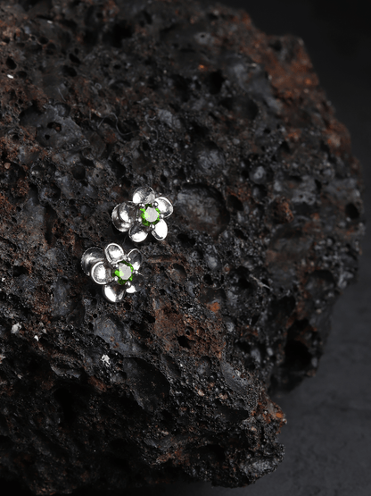 Pure Sterling Silver (92.5% purity)Precious, Beautiful and Designer Stud Earrings with cubic zirconia (AD) stones for Girls and Women