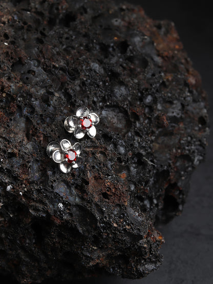 Pure Sterling Silver (92.5% purity)Precious, Beautiful and Designer Stud Earrings with cubic zirconia (AD) stones for Girls and Women