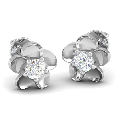 Pure Sterling Silver (92.5% purity)Precious, Beautiful and Designer Stud Earrings with cubic zirconia (AD) stones for Girls and Women