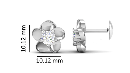 Pure Sterling Silver (92.5% purity)Precious, Beautiful and Designer Stud Earrings with cubic zirconia (AD) stones for Girls and Women