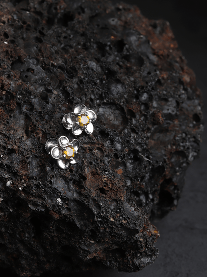 Pure Sterling Silver (92.5% purity)Precious, Beautiful and Designer Stud Earrings with cubic zirconia (AD) stones for Girls and Women
