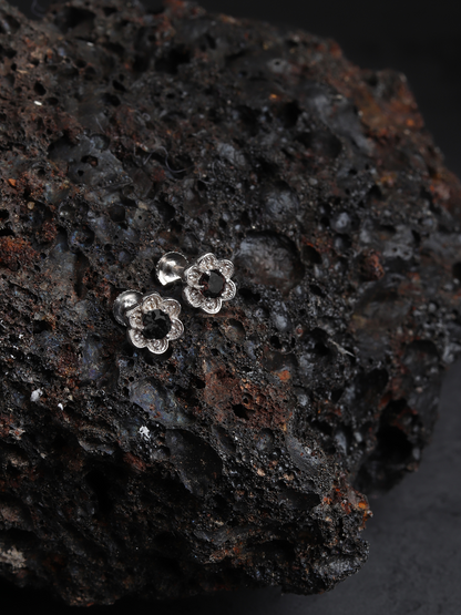 Pure Sterling Silver (92.5% purity)Precious, Beautiful and Designer Stud Earrings with cubic zirconia (AD) stones for Girls and Women