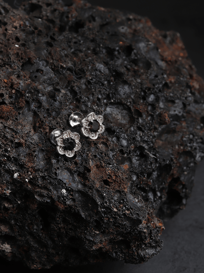 Pure Sterling Silver (92.5% purity)Precious, Beautiful and Designer Stud Earrings with cubic zirconia (AD) stones for Girls and Women