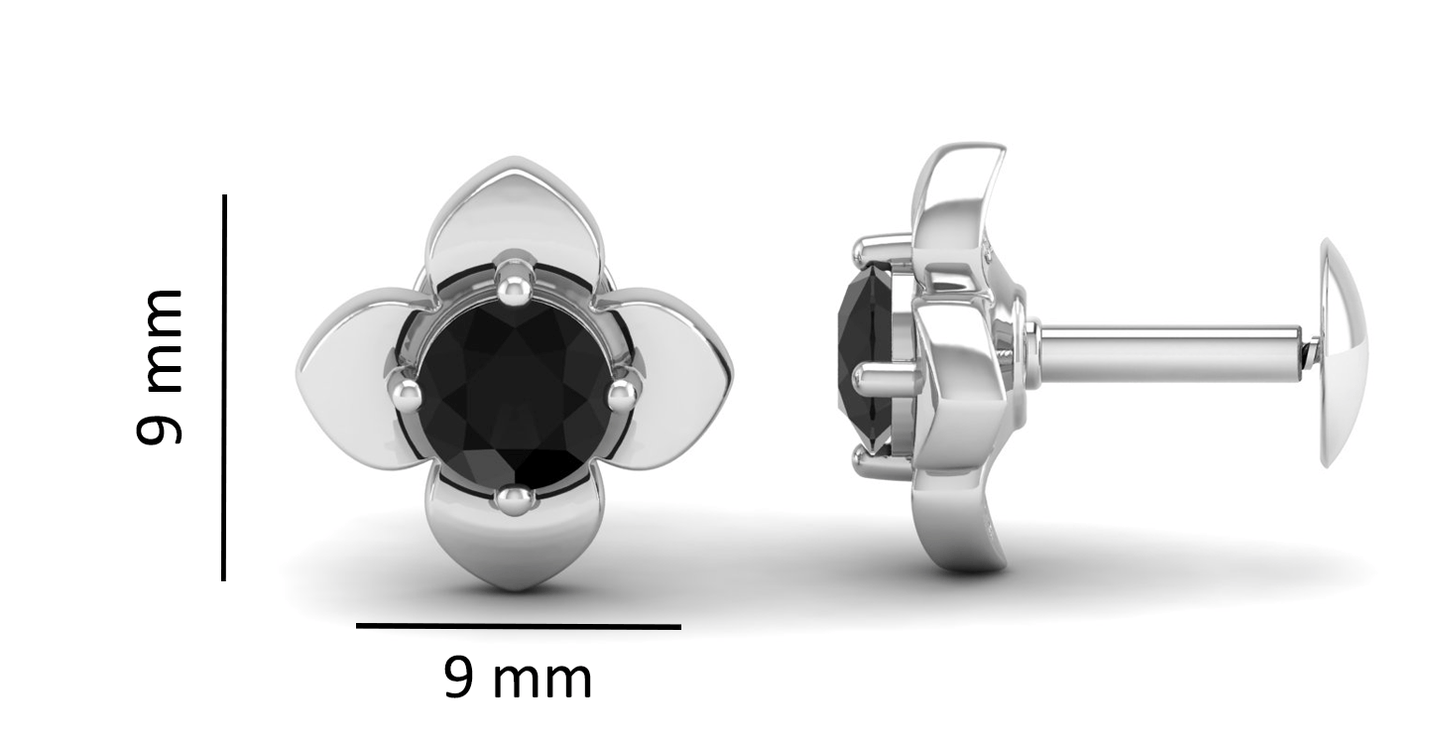 Pure Sterling Silver (92.5% purity)Precious, Beautiful and Designer Stud Earrings with cubic zirconia (AD) stones for Girls and Women
