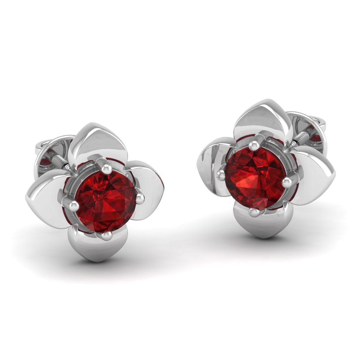 Pure Sterling Silver (92.5% purity)Precious, Beautiful and Designer Stud Earrings with cubic zirconia (AD) stones for Girls and Women