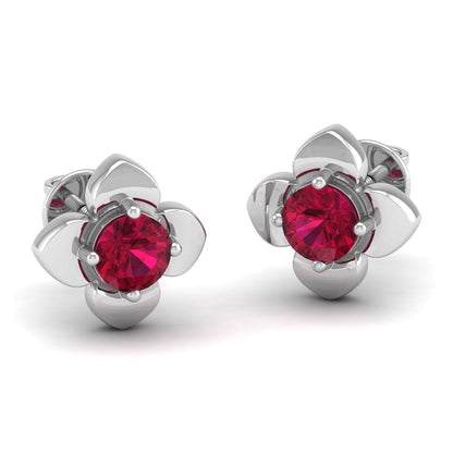 Pure Sterling Silver (92.5% purity)Precious, Beautiful and Designer Stud Earrings with cubic zirconia (AD) stones for Girls and Women