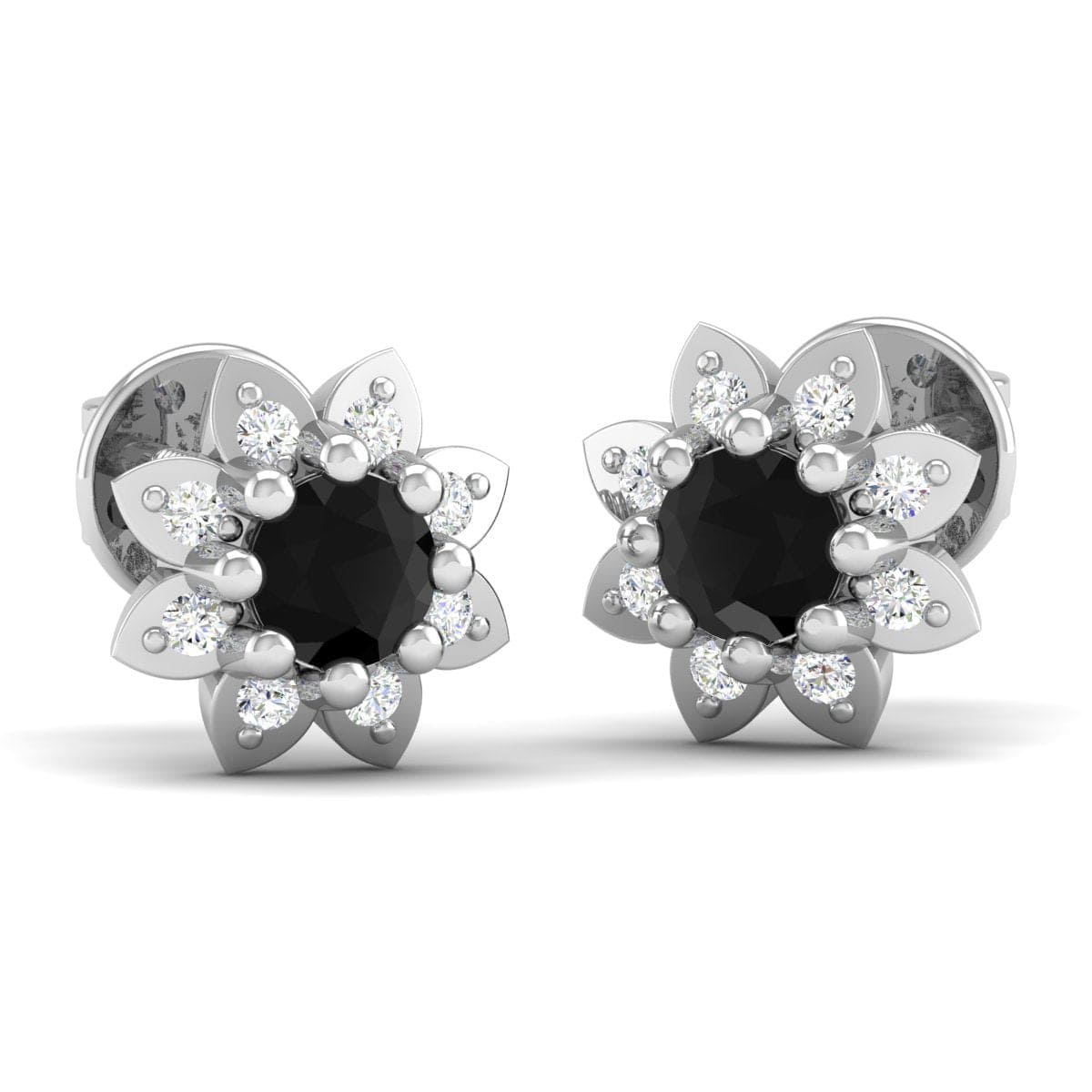 Pure Sterling Silver (92.5% purity)Precious, Beautiful and Designer Stud Earrings with cubic zirconia (AD) stones for Girls and Women
