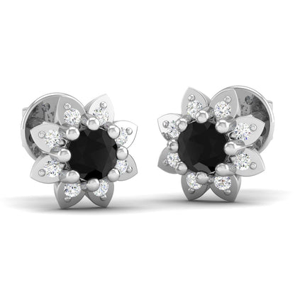 Pure Sterling Silver (92.5% purity)Precious, Beautiful and Designer Stud Earrings with cubic zirconia (AD) stones for Girls and Women