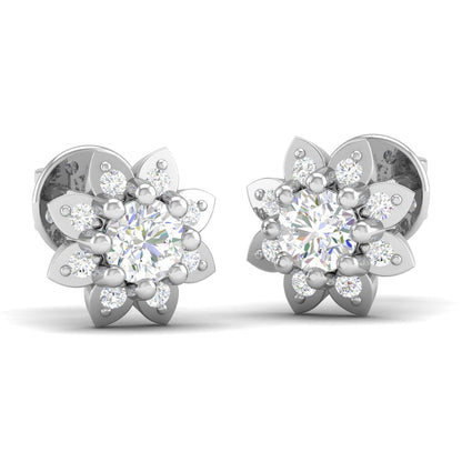 Pure Sterling Silver (92.5% purity)Precious, Beautiful and Designer Stud Earrings with cubic zirconia (AD) stones for Girls and Women