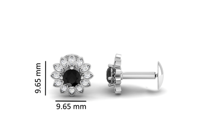 Pure Sterling Silver (92.5% purity)Precious, Beautiful and Designer Stud Earrings with cubic zirconia (AD) stones for Girls and Women