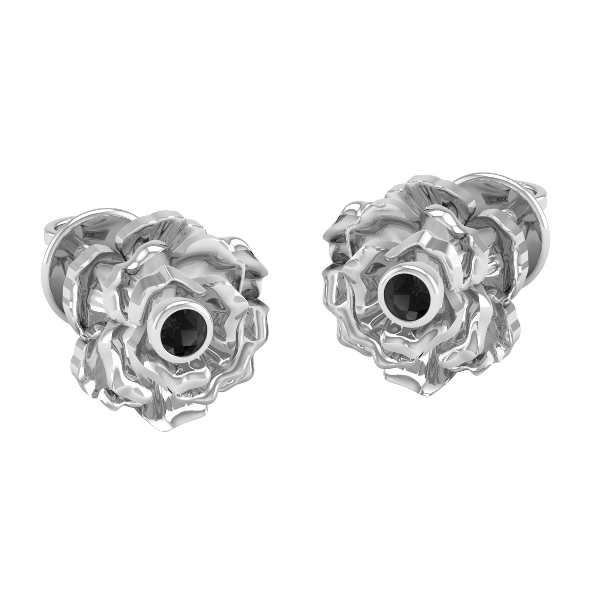 Akshat Sapphire Sterling Silver (92.5% purity) Precious Stud Earrings for Girls and Women Pure Silver Beautiful and Designer studs earring with cubic zirconia (AD) stones (9.5mm × 9.5mm)
