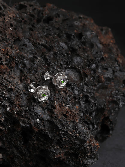 Pure Sterling Silver (92.5% purity)Precious, Beautiful and Designer Stud Earrings with cubic zirconia (AD) stones for Girls and Women