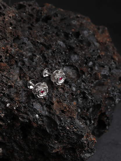 Pure Sterling Silver (92.5% purity)Precious, Beautiful and Designer Stud Earrings with cubic zirconia (AD) stones for Girls and Women