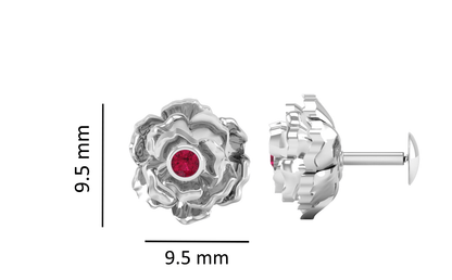 Pure Sterling Silver (92.5% purity)Precious, Beautiful and Designer Stud Earrings with cubic zirconia (AD) stones for Girls and Women