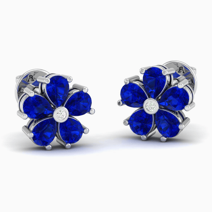 Pure Sterling Silver (92.5% purity)Precious, Beautiful and Designer Stud Earrings with cubic zirconia (AD) stones for Girls and Women