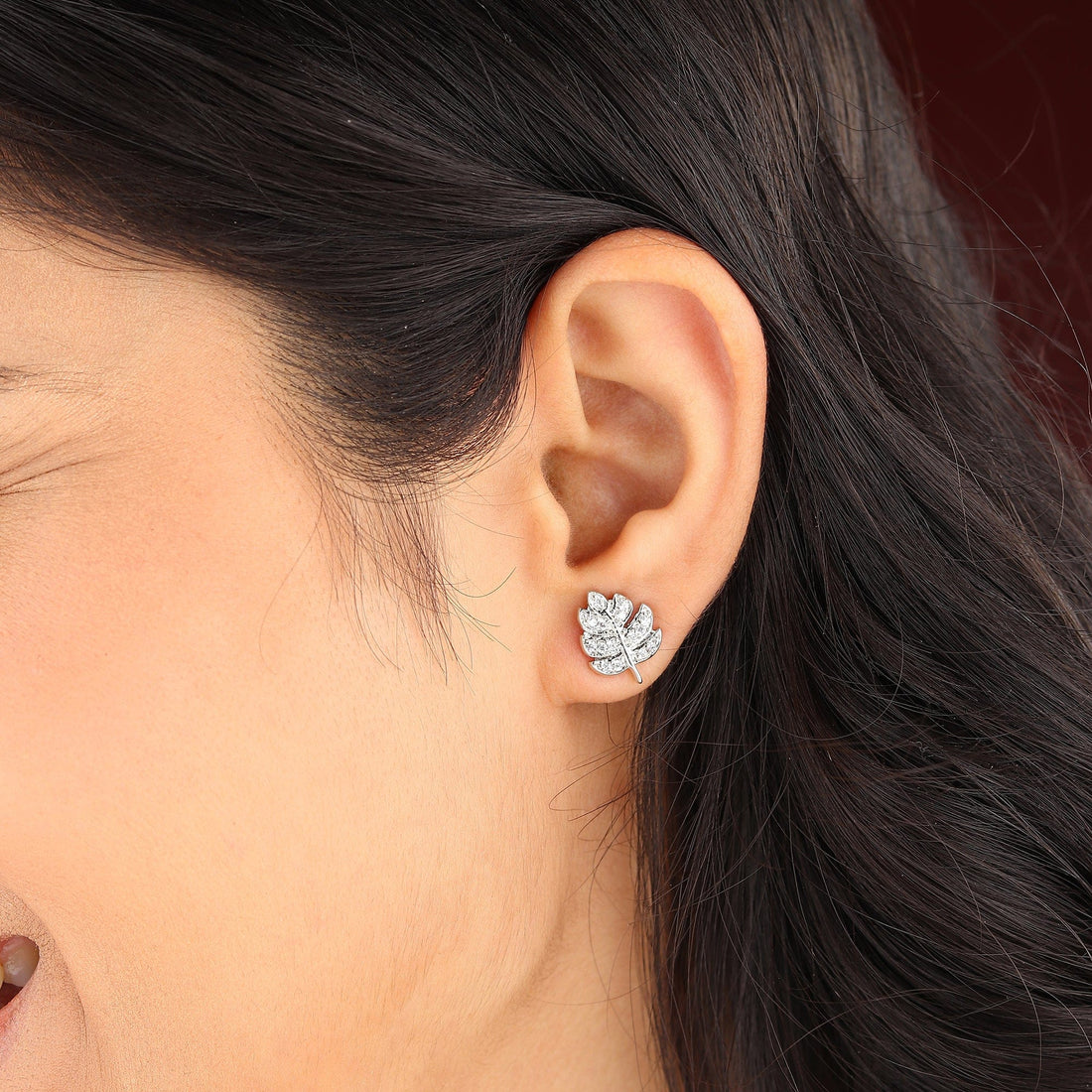 Sterling Silver Studs for Women by Akshat Sapphire 92.5 Silver Rhodium Plated S10091