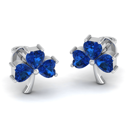 Pure Sterling Silver (92.5% purity)Precious, Beautiful and Designer Stud Earrings with cubic zirconia (AD) stones for Girls and Women