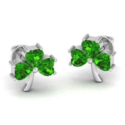 Pure Sterling Silver (92.5% purity)Precious, Beautiful and Designer Stud Earrings with cubic zirconia (AD) stones for Girls and Women