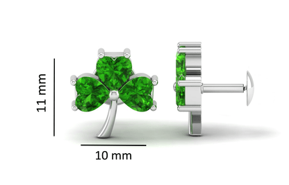 Pure Sterling Silver (92.5% purity)Precious, Beautiful and Designer Stud Earrings with cubic zirconia (AD) stones for Girls and Women