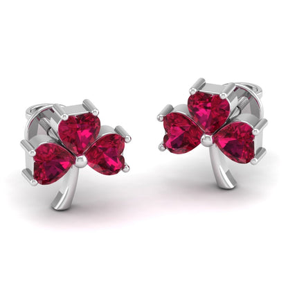 Pure Sterling Silver (92.5% purity)Precious, Beautiful and Designer Stud Earrings with cubic zirconia (AD) stones for Girls and Women