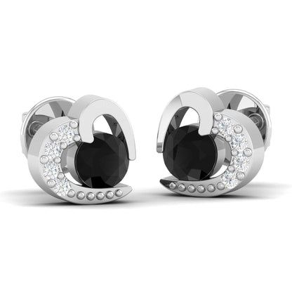 Pure Sterling Silver (92.5% purity)Precious, Beautiful and Designer Stud Earrings with cubic zirconia (AD) stones for Girls and Women