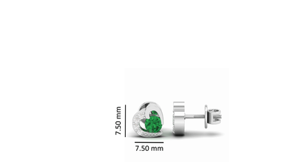 Pure Sterling Silver (92.5% purity)Precious, Beautiful and Designer Stud Earrings with cubic zirconia (AD) stones for Girls and Women
