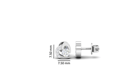 Pure Sterling Silver (92.5% purity)Precious, Beautiful and Designer Stud Earrings with cubic zirconia (AD) stones for Girls and Women