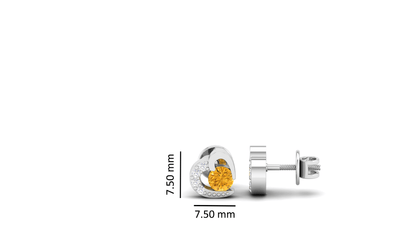 Pure Sterling Silver (92.5% purity)Precious, Beautiful and Designer Stud Earrings with cubic zirconia (AD) stones for Girls and Women