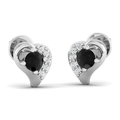 Pure Sterling Silver (92.5% purity)Precious, Beautiful and Designer Stud Earrings with cubic zirconia (AD) stones for Girls and Women
