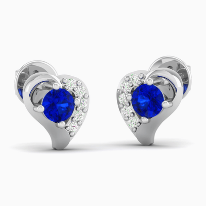 Pure Sterling Silver (92.5% purity)Precious, Beautiful and Designer Stud Earrings with cubic zirconia (AD) stones for Girls and Women