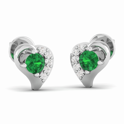 Pure Sterling Silver (92.5% purity)Precious, Beautiful and Designer Stud Earrings with cubic zirconia (AD) stones for Girls and Women