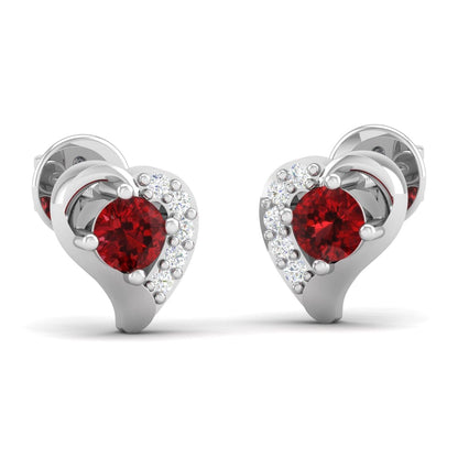 Pure Sterling Silver (92.5% purity)Precious, Beautiful and Designer Stud Earrings with cubic zirconia (AD) stones for Girls and Women