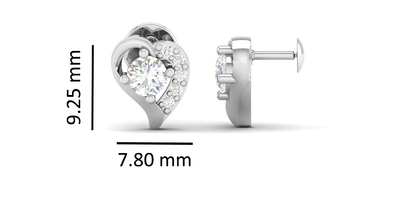 Pure Sterling Silver (92.5% purity)Precious, Beautiful and Designer Stud Earrings with cubic zirconia (AD) stones for Girls and Women