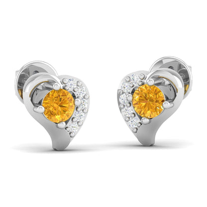 Pure Sterling Silver (92.5% purity)Precious, Beautiful and Designer Stud Earrings with cubic zirconia (AD) stones for Girls and Women